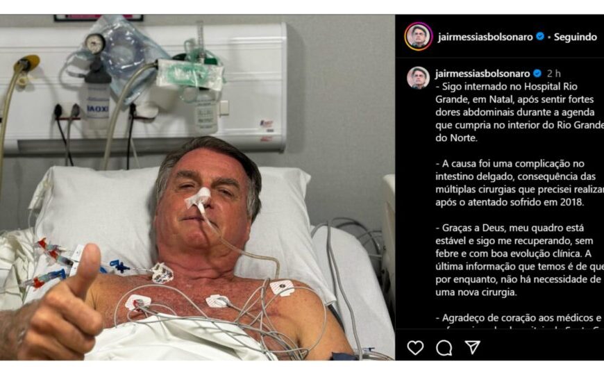 Bolsonaro é transferido e deve passar por nova cirurgia em Brasília