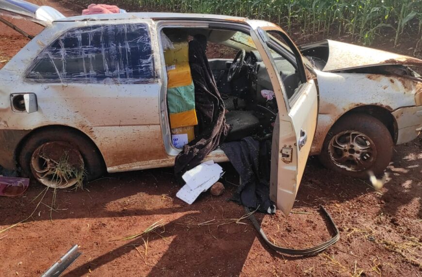 Mulher morre em capotamento na BR-463 entre Ponta Porã e Dourados