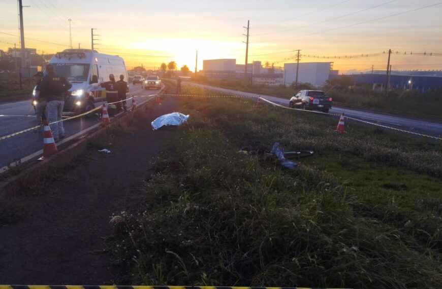 Cilcista é atropelado e morto em ciclofaixa na BR 163 em Dourados