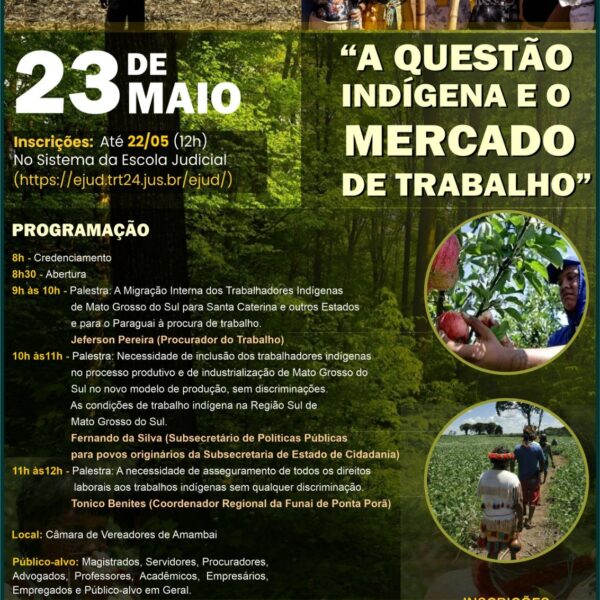 TRT/MS promove em Amambai, evento sobre a inclusão…