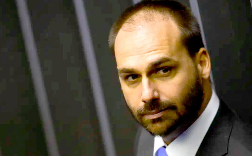 Eduardo Bolsonaro discute ampliação de sanções a Moraes…