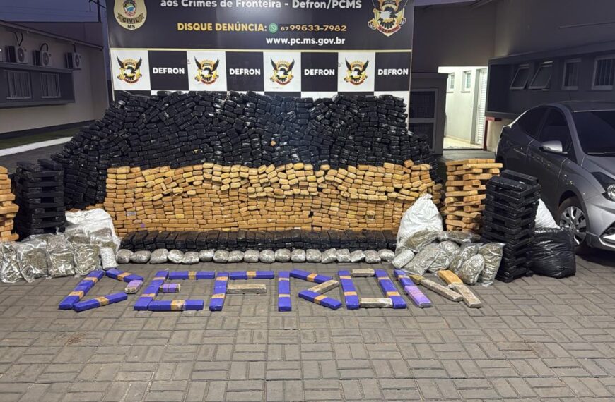 DEFRON desarticula ponto de tráfico em Ponta Porã e apreende 1,5 tonelada de maconha