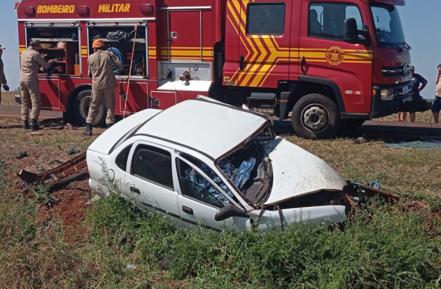 Batida frontal mata um e deixa outro ferido em rodovia de MS