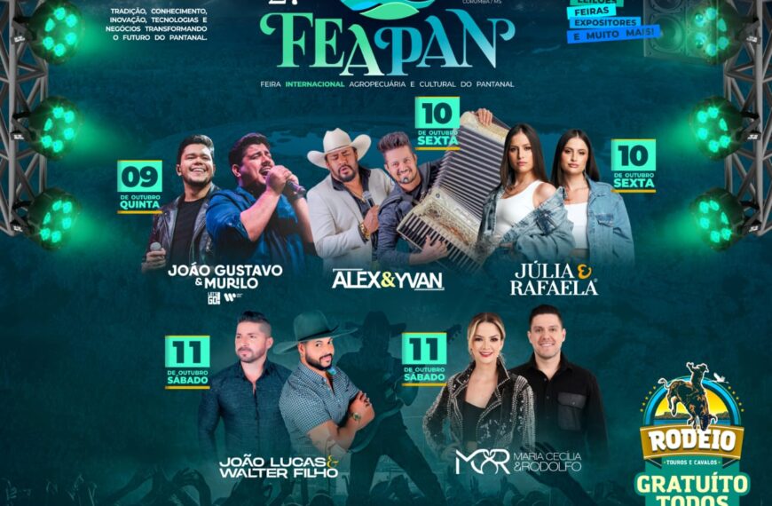 Shows gratuitos com artistas regionais…