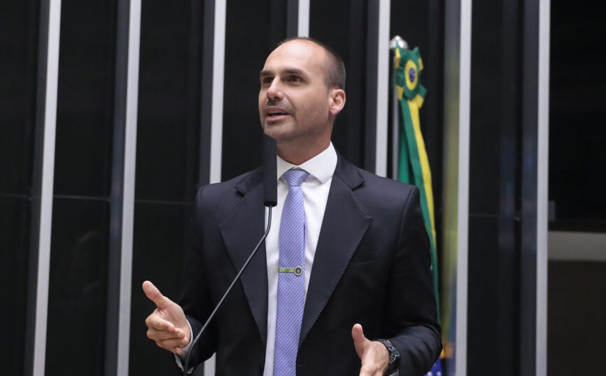 Em 2018, Eduardo Bolsonaro destinou emenda a empresa que depois foi sancionada pelos EUA
