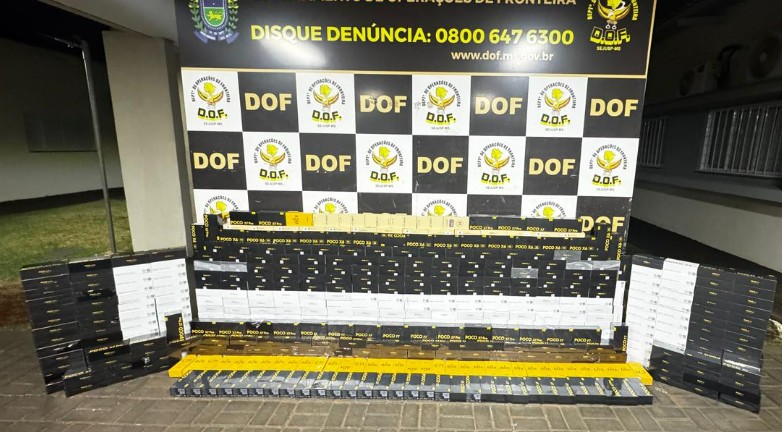 DOF Apreende 482 celulares contrabandeados em carreta Scania