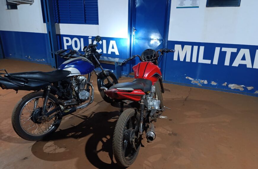 Polícia Militar recolhe 2 motocicletas no distrito Nova Itamarati