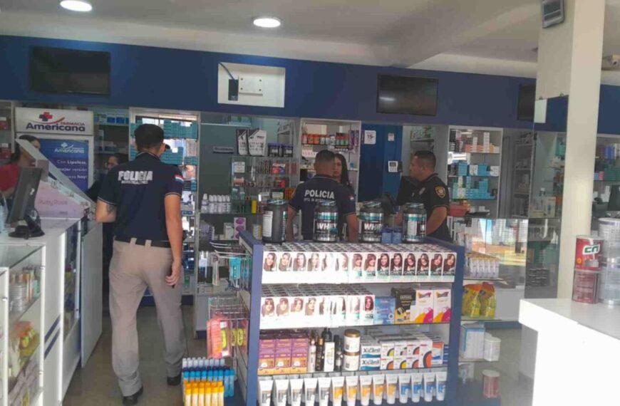 Ladrões invadem farmácia e levam cofre com dinheiro em Pedro Juan Caballero