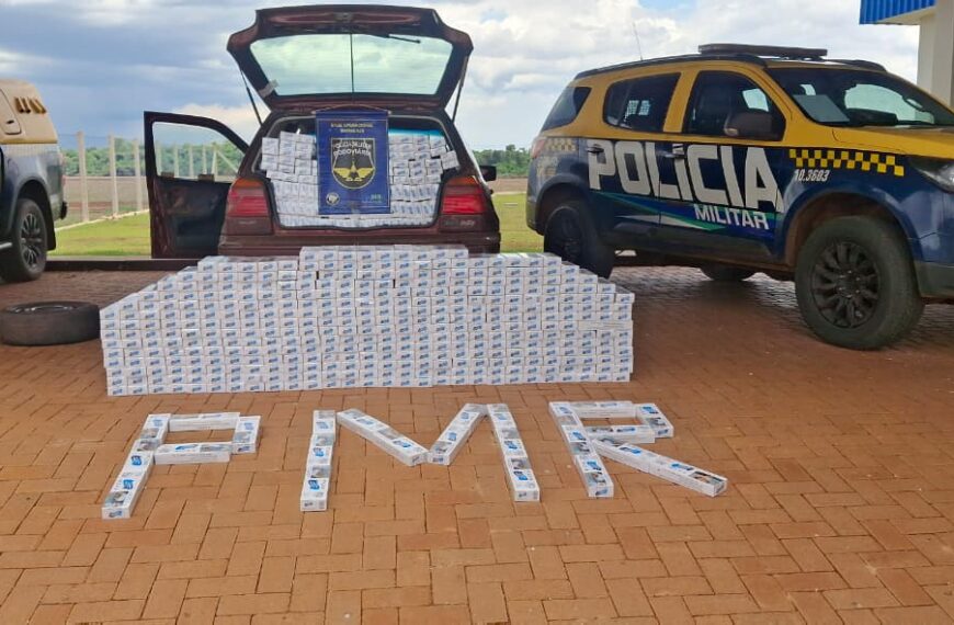 Polícia Militar Rodoviária apreende 740 pacotes de cigarros contrabandeados na MS-162