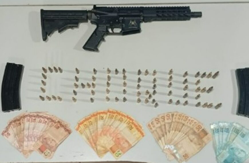 PM apreende fuzil, maconha e dinheiro em Campo Grande