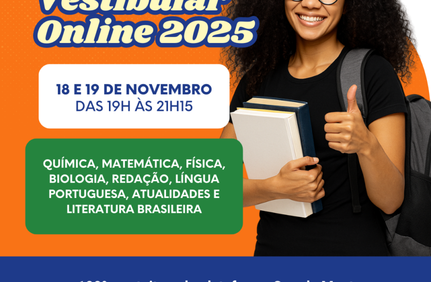 Estudantes podem turbinar preparação para o UEMSVest 2026 com aulões online 100% gratuitos