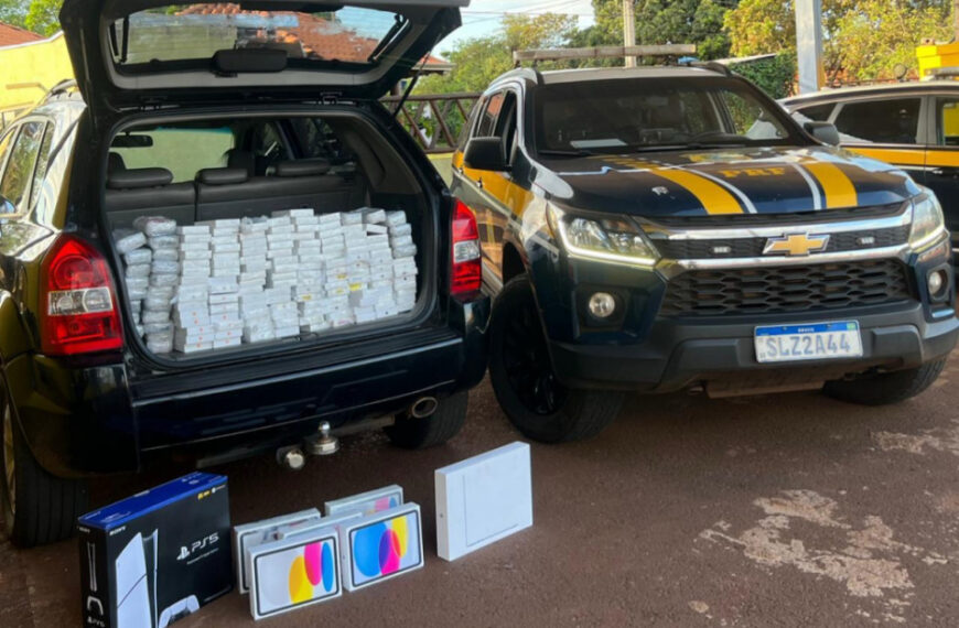Homem é preso pela PRF com R$ 2,2 milhões em eletrônicos em Dourados