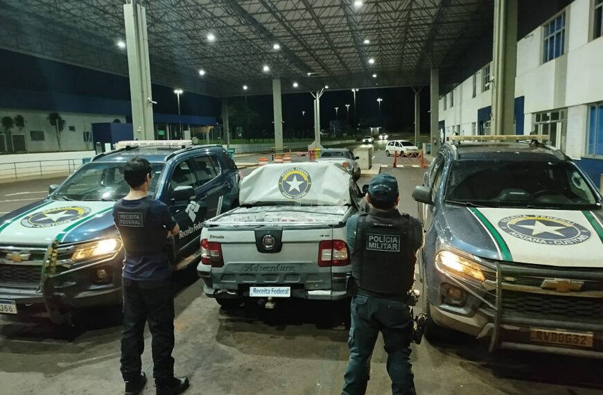 Equipes do 4ºBPM e Receita Federal apreendem contrabando em Mundo Novo