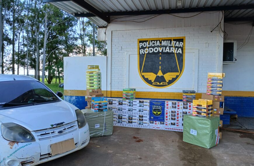 Motorista abandona veículo com R$ 76 mil em mercadorias contrabandeadas na MS-164