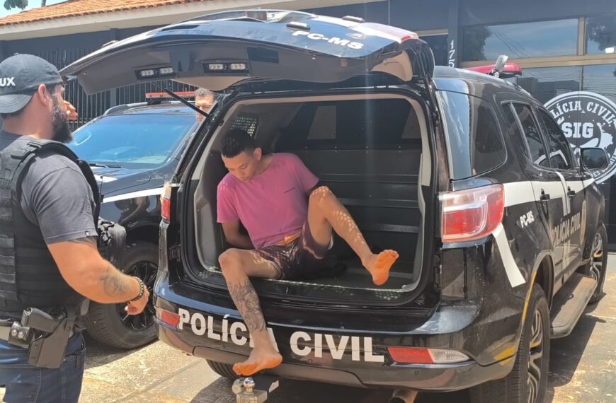 Trabalho conjunto prende autor de homicídio em frente à barbearia em Dourados