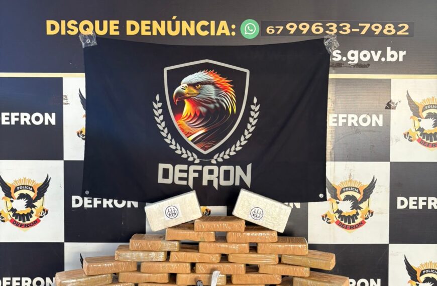 Paraguaio é preso pela Defron com cerca de 40 quilos de drogas em Ponta Porã