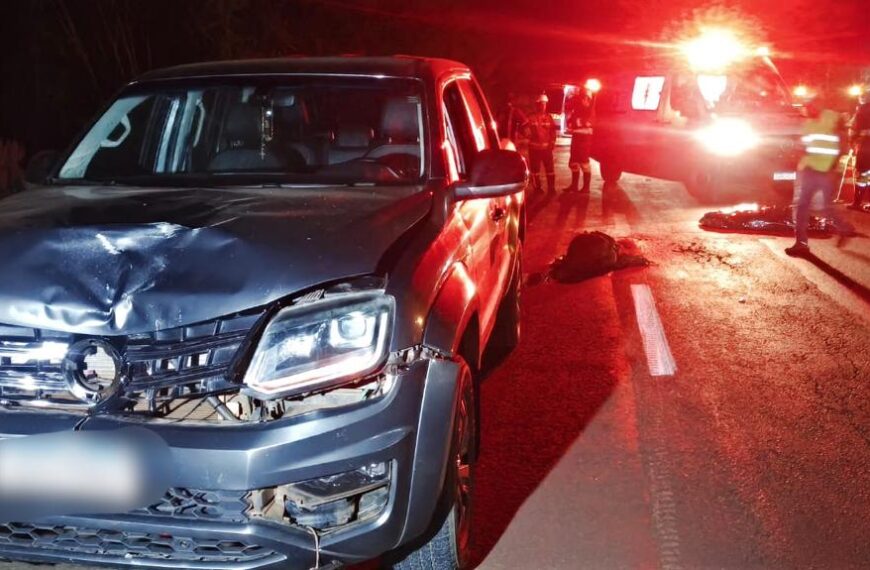 Homem morre após ser atropelado por caminhonete na saída de Dourados para Caarapó