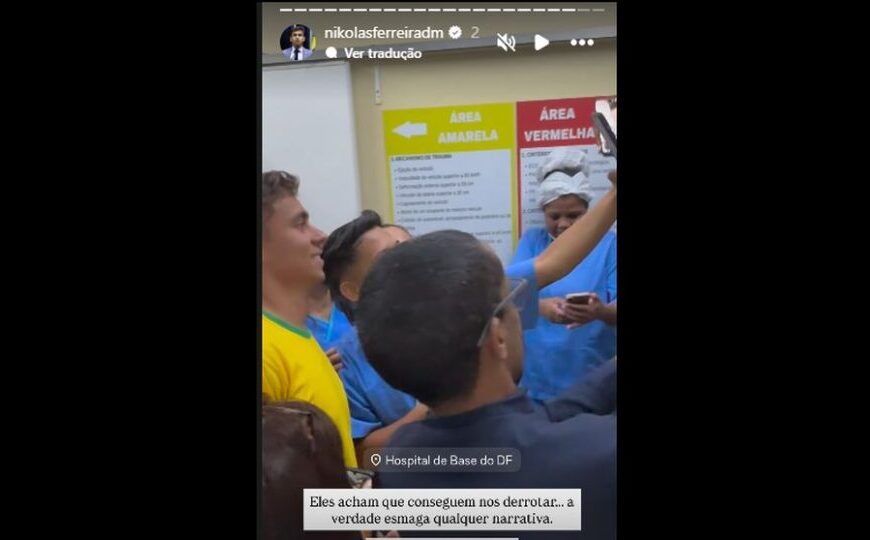 Nikolas visita feridos por raio durante caminhada: “não vão nos derrotar”