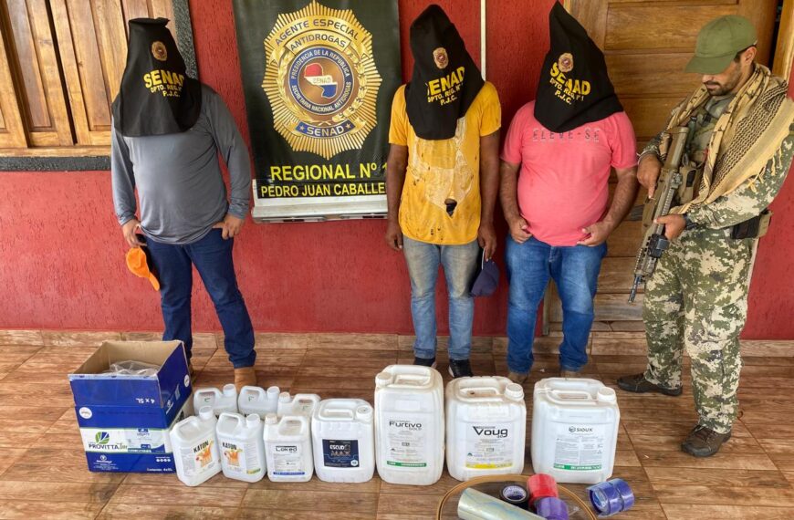 Operação da Senad prende quatro pessoas e destrói estrutura de produção de maconha na fronteira