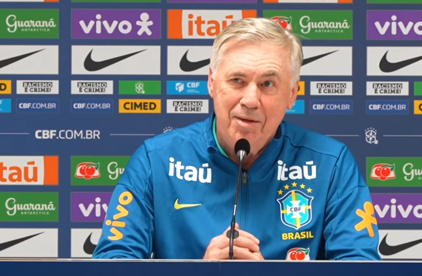 Presidente da CBF explica decisão de renovar contrato de Ancelotti: “Um ano é muito pouco”