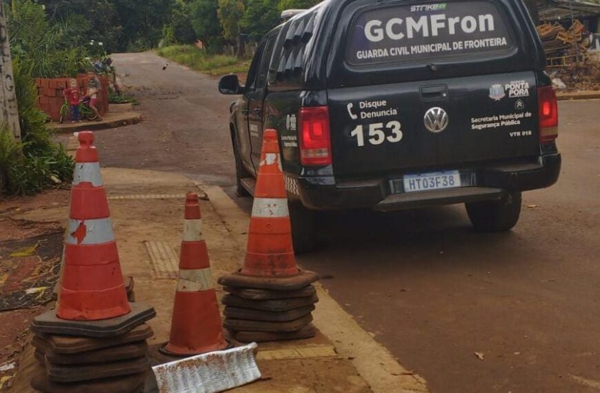 Ponta Porã: GCMFron recupera cones furtados e reforça fiscalização contra receptação