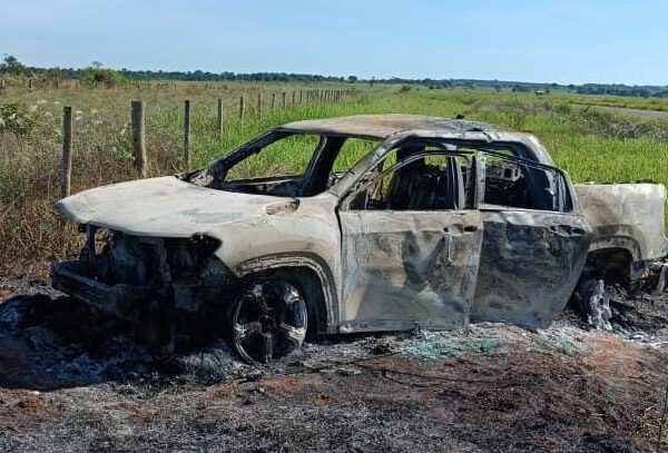 Corpo carbonizado é encontrado dentro de caminhonete incendiada&hellip;