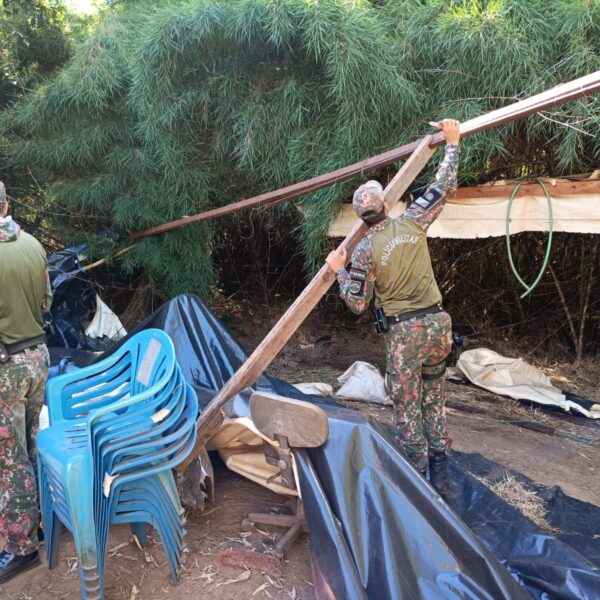Ambiental destrói acampamento irregular no Rio Brilhante
