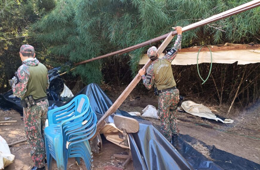 Ambiental destrói acampamento irregular no Rio Brilhante