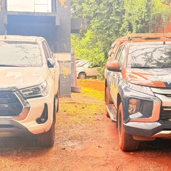 Mulher é presa na fronteira com caminhonete furtada