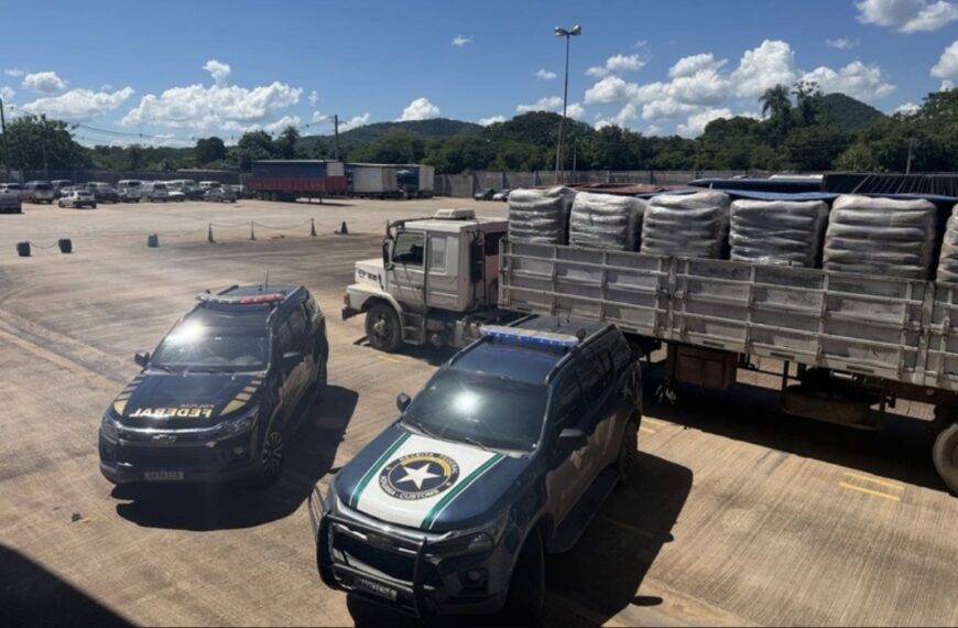 PF e Receita Federal apreendem 27 toneladas de produto usado na produção de cocaína