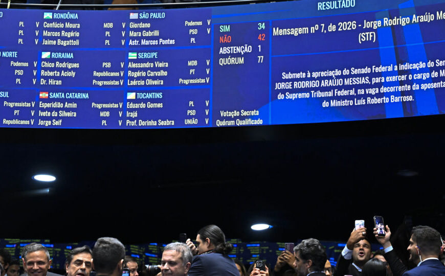 Quais senadores participaram da votação que barrou indicação de Messias ao STF