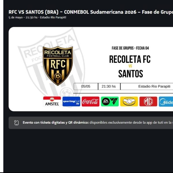 Todos os ingressos para Recoleta em Santos em&hellip;