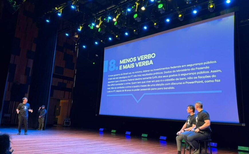 Quais são os 12 eixos do plano de segurança pública proposto por Flávio Bolsonaro