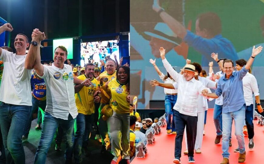 Flávio e Lula fazem atos no Rio com discursos voltados à segurança
