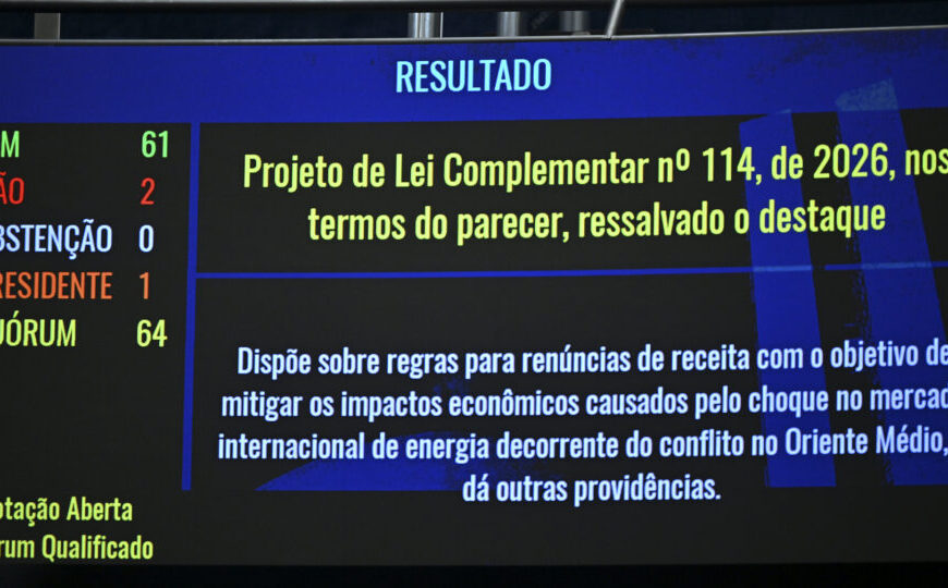 Como votou cada senador na aprovação do PLP dos Combustíveis com pacote “jabutis”