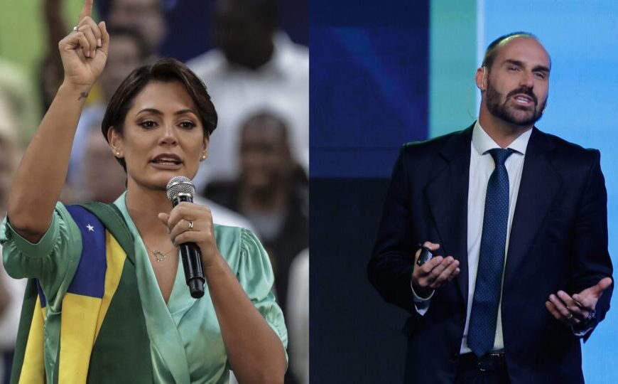 Eduardo Bolsonaro apoia crítica de Allan dos Santos à candidatura de Michelle