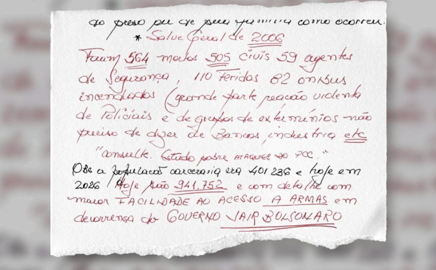 Pastor pede que Fachin esconda Marcola e Beira-Mar da CIA e vê risco de “salve geral”