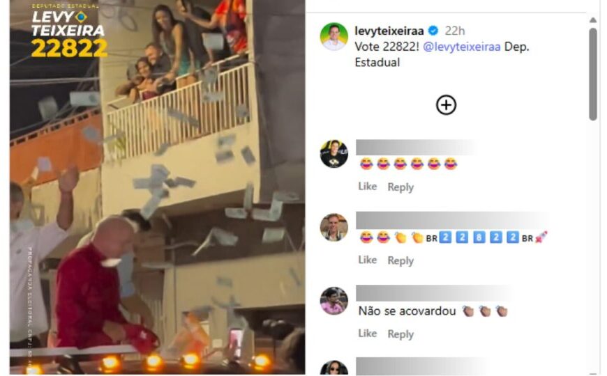 Lula é surpreendido por “chuva de dinheiro” em protesto no Ceará